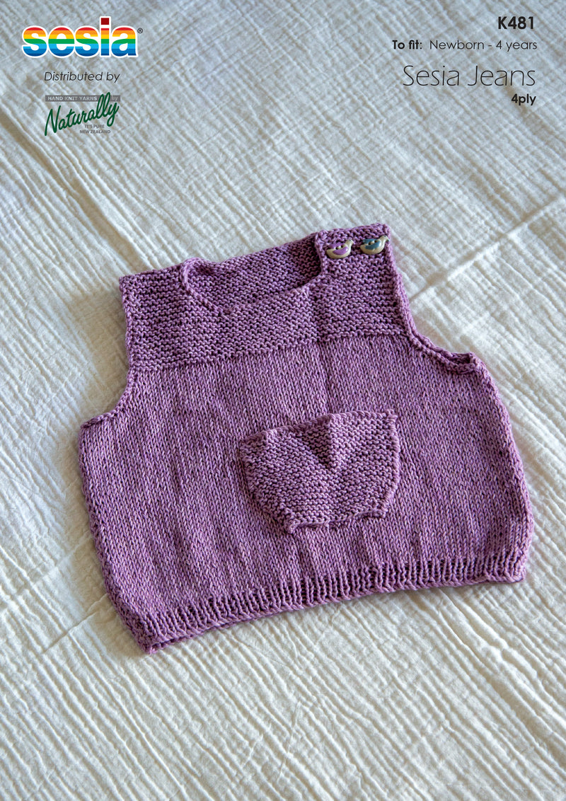 Naturally Pattern Leaflet Sesia Jeans 4Ply Kids/Vest