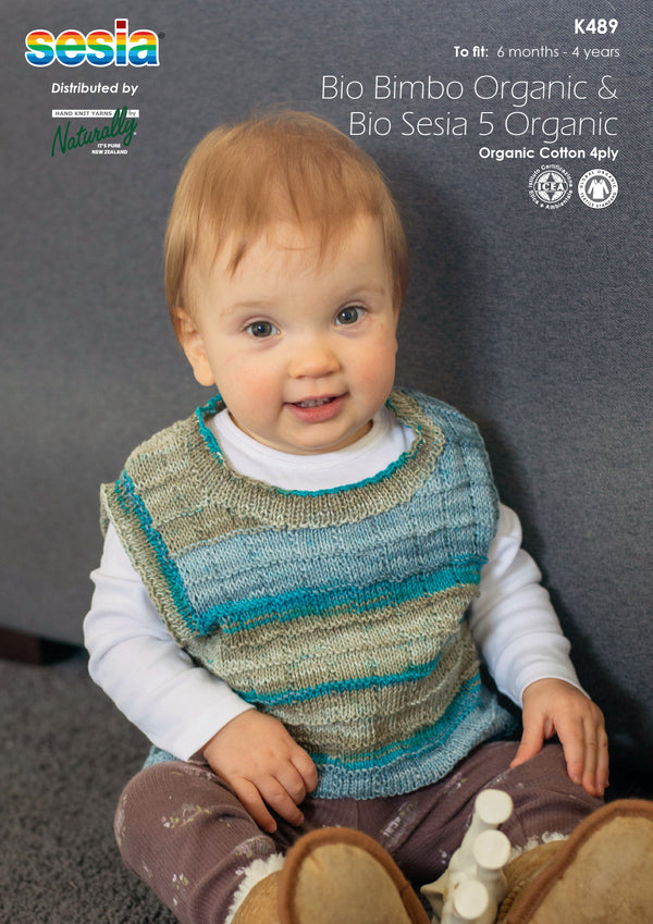 Naturally & Sessia Pattern Leaflet Bio Bimbo 5 Organic 4ply Kids/vest