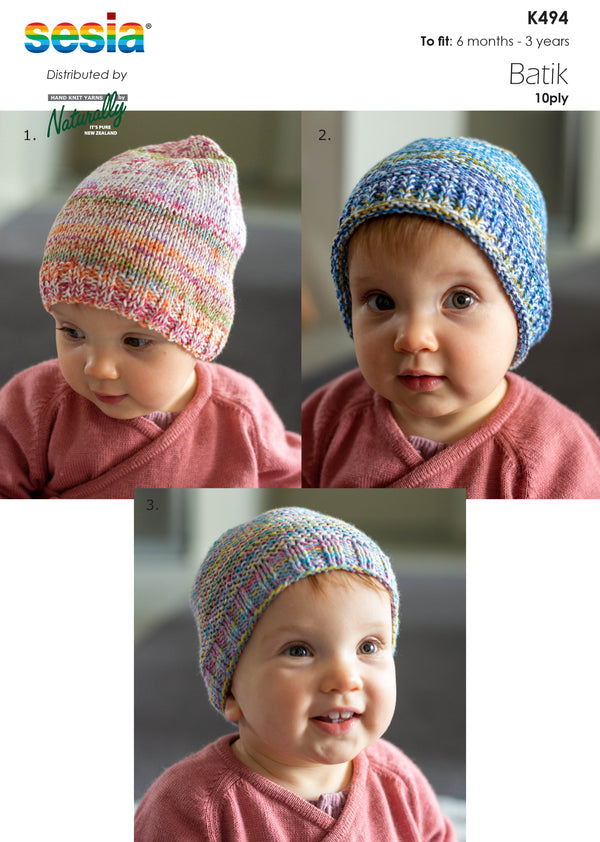 Naturally Pattern Leaflet Sesia Batik 10ply Kids/Hats