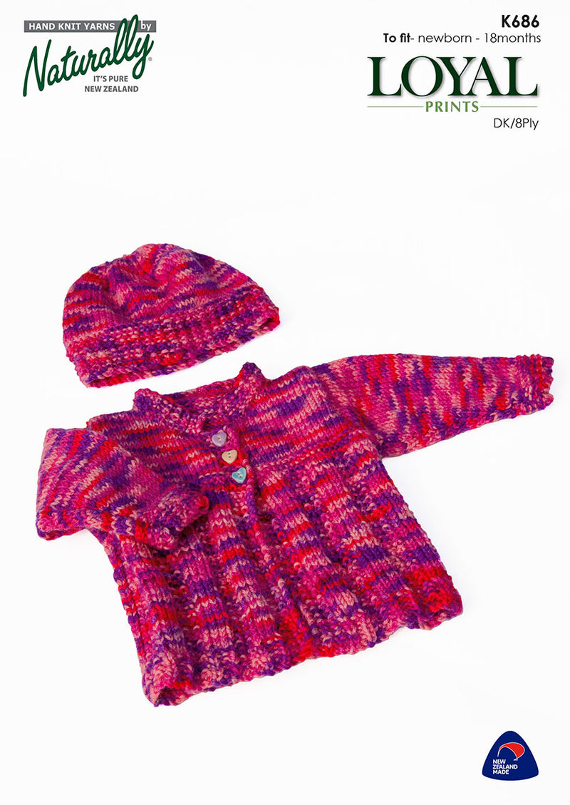 Naturally Pattern Leaflet Loyal DK Prints Kids/Jacket & Hat