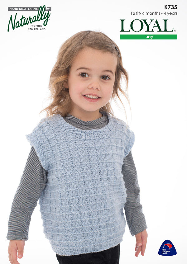 Naturally Pattern Leaflet Loyal 4ply Kids/Vest