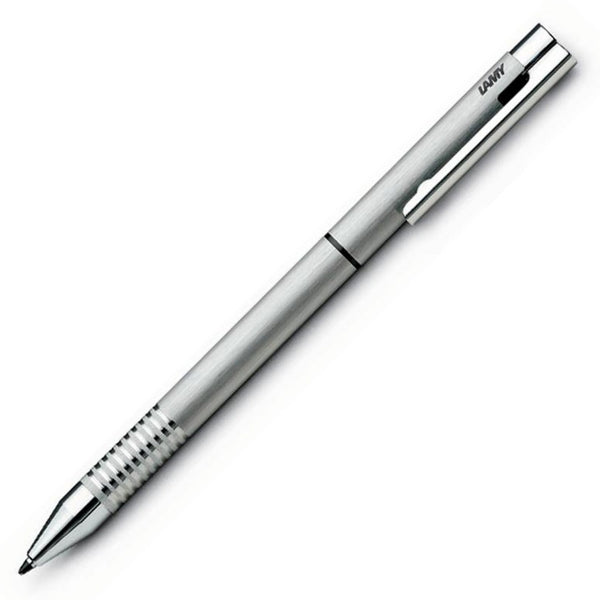 lamy logo twin pen brushed steel (606)