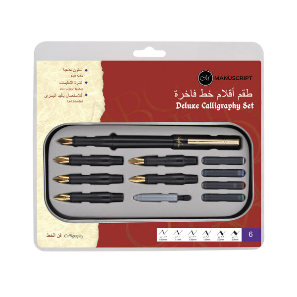 Manuscript Calligraphers Deluxe 6 Nib Set Left Hand