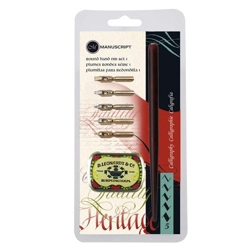 Manuscript Calligraphy Set No.1 Leonardt Dip Pen And Nibs