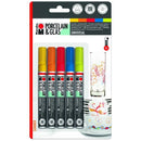 Marabu Porcelain Glass And Ceramic Painter Markers Summer Set
