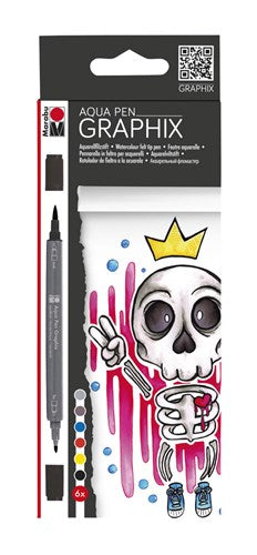 Marabu Aqua Pen Graphix King Of Bubb Set Of 6