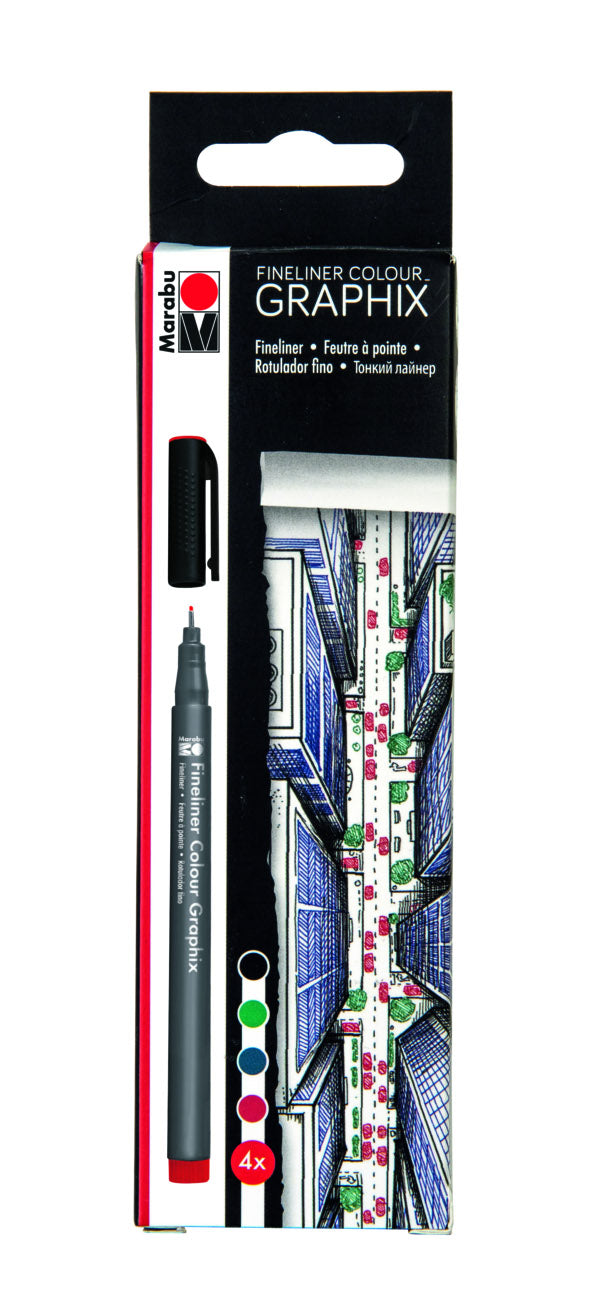 Marabu Art Fineliner Colour Graphix Set Of 4