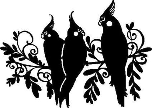 marabu plastic silhouette stencil size a4 - Three Birds
