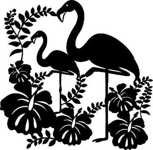 MARABU PLASTIC SILHOUETTE STENCIL SIZE 30X30CM - Flamingo