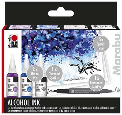 Marabu Alcohol Ink Set Underwater