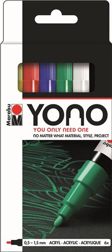 Marabu Yono Acrylic Marker Fine Set Of 6