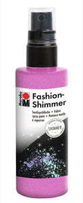 Marabu Fashion Shimmer Water Based Sparkling Fabric Spray Craft Paint 100ml#colour_ROSE PINK