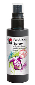 Marabu Fashion Spray Water Based Fabric Craft Paint 100ml#colour_BLACK