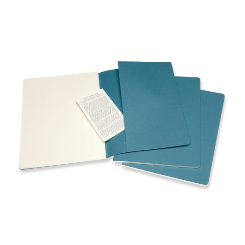 moleskine cahier journals xtra large plain - pack of 3