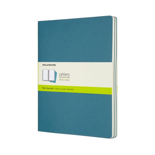 moleskine cahier journals xtra large plain - pack of 3