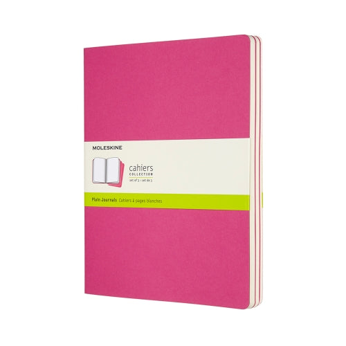 moleskine cahier journals xtra large plain - pack of 3