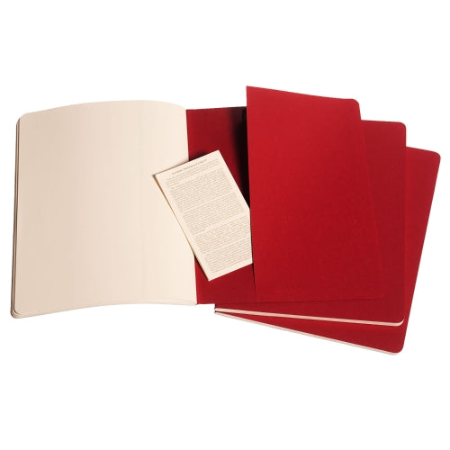 moleskine cahier journals xtra large plain - pack of 3