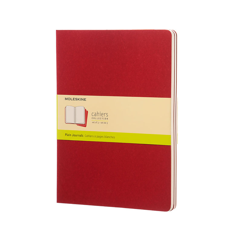 moleskine cahier journals xtra large plain - pack of 3