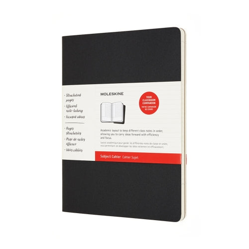 moleskine cahier journals xtra large subject black/kraft brown - pack of 2