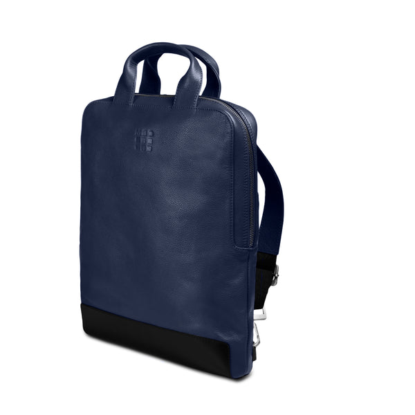 moleskine class leather device bag vertical blue