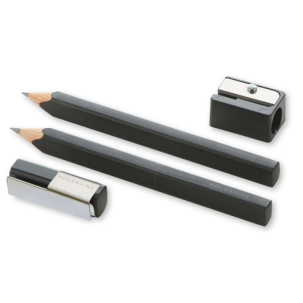 Moleskine Black Pencil Set With Sharpener