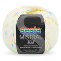 Sesia Mistral Kid Yarn 4ply#Colour_CREAM WITH PASTEL DOTS (207)