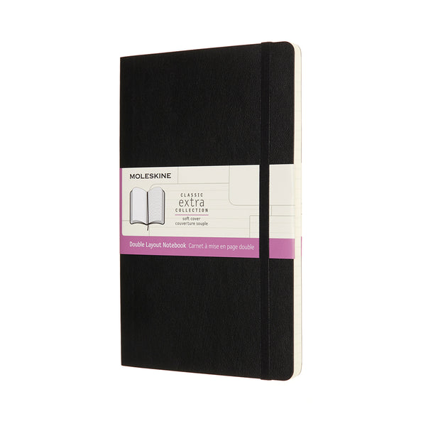 Moleskine Notebook Black Large Ruled + Plain Soft Cover