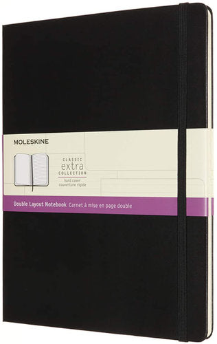 moleskine notebook xl ruled plain black#Cover Type_HARD COVER