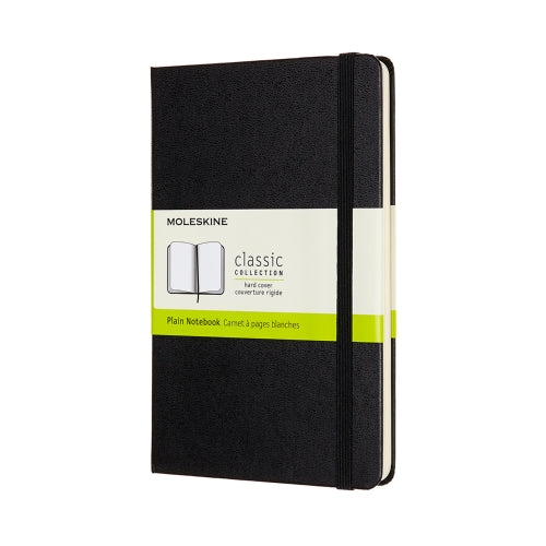 moleskine notebook medium plain hard cover#Colour_BLACK