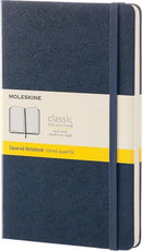 moleskine notebook large square sapphire blue hard cover