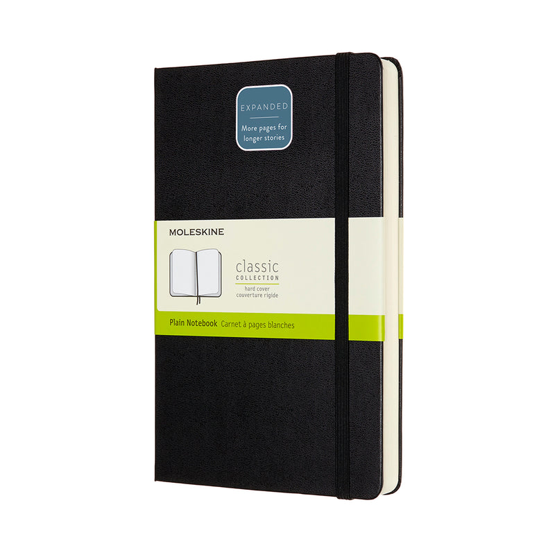 moleskine notebook large expanded plain hard cover