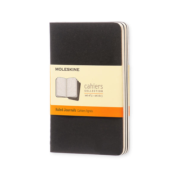 moleskine cahier journal pocket ruled black