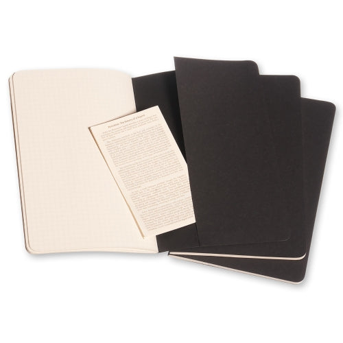moleskine cahier journals large square - pack of 3