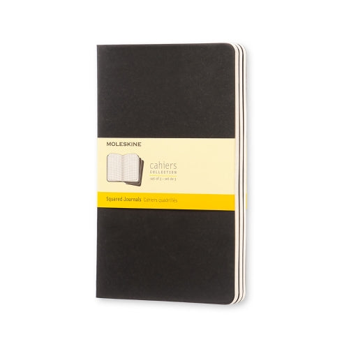 moleskine cahier journals large square - pack of 3#Colour_BLACK