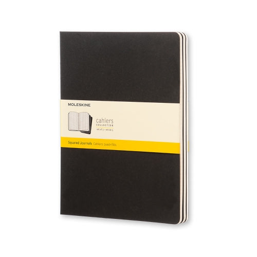 moleskine cahier journals xtra large square - pack of 3#Colour_BLACK