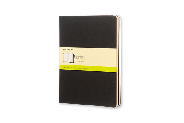moleskine cahier journals xtra large plain - pack of 3#Colour_BLACK