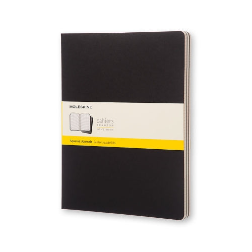 moleskine cahier journals xxl square - pack of 3#Colour_BLACK