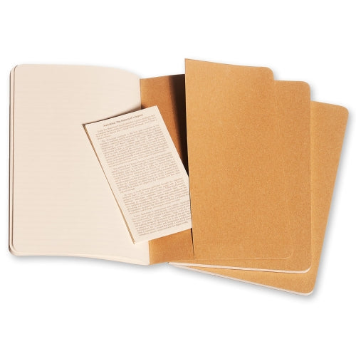 moleskine cahier journals large ruled - pack of 3