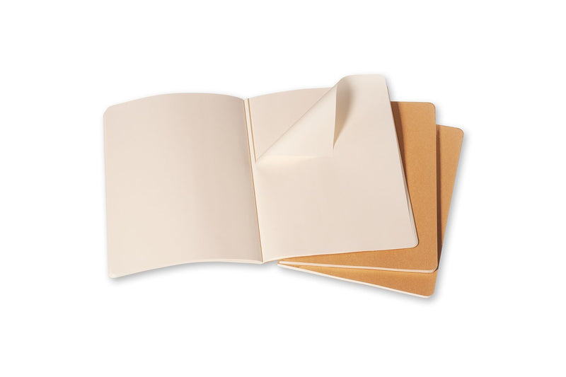 moleskine cahier journals xtra large plain - pack of 3