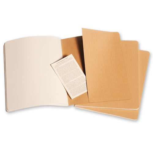 moleskine cahier journals xtra large plain - pack of 3