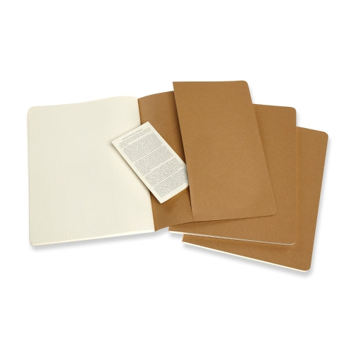 moleskine cahier journals xtra large dot - pack of 3