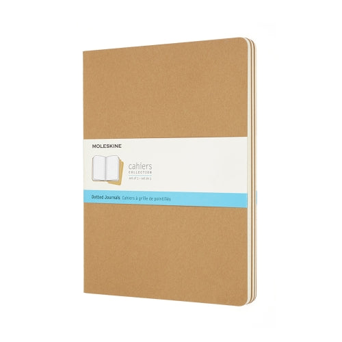 moleskine cahier journals xtra large dot - pack of 3