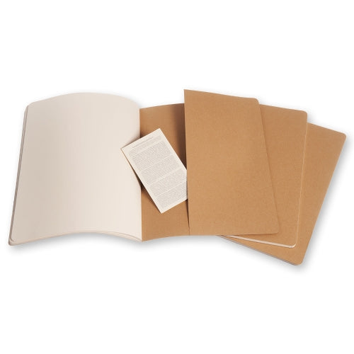 moleskine cahier journals xxl plain - pack of 3