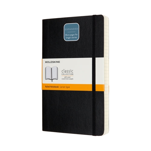 moleskine notebook large expanded ruled soft cover