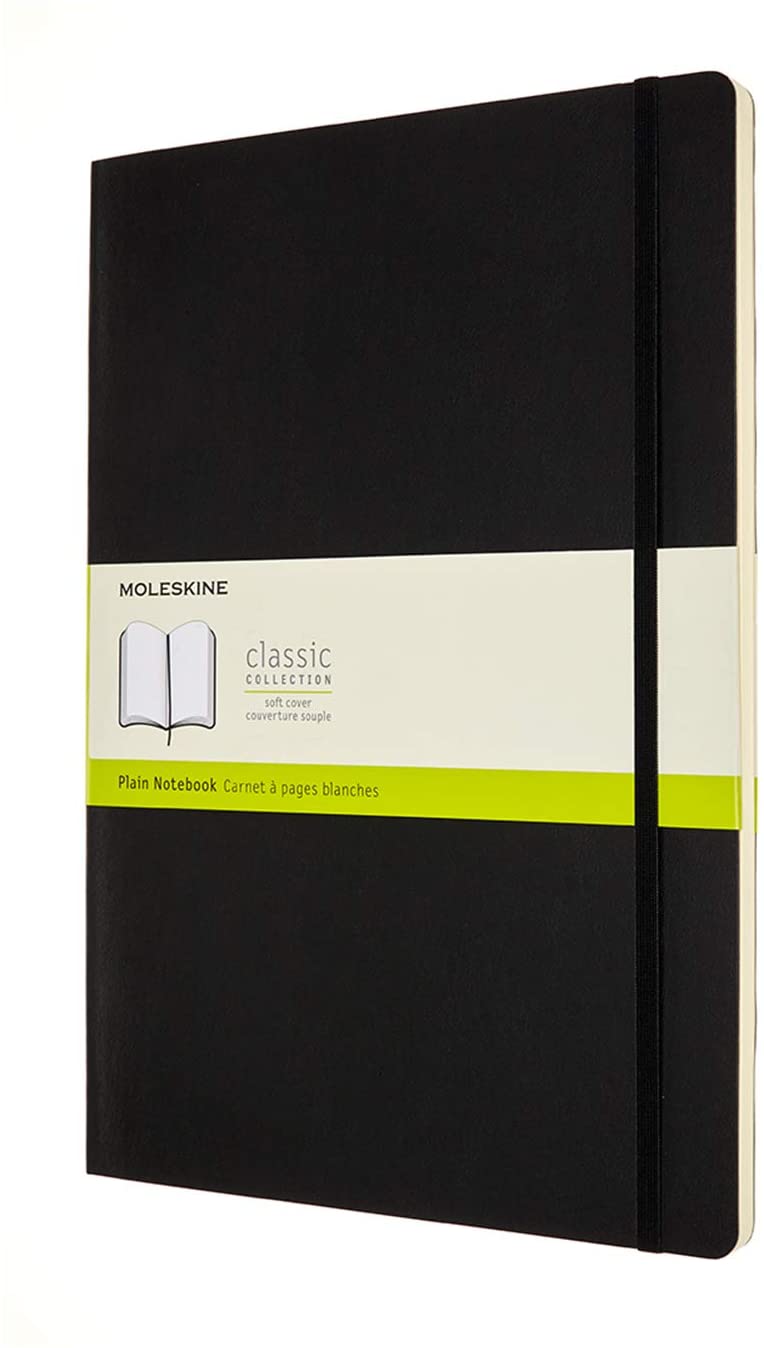 moleskine classic notebook a4 soft cover plain black