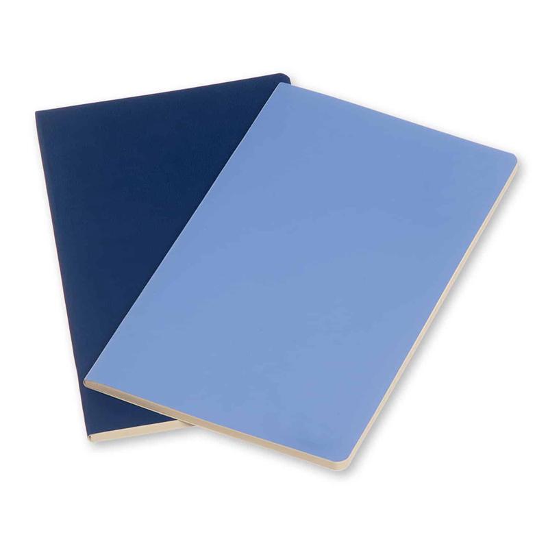 moleskine journal volant pocket plain powder blue - pack of 2