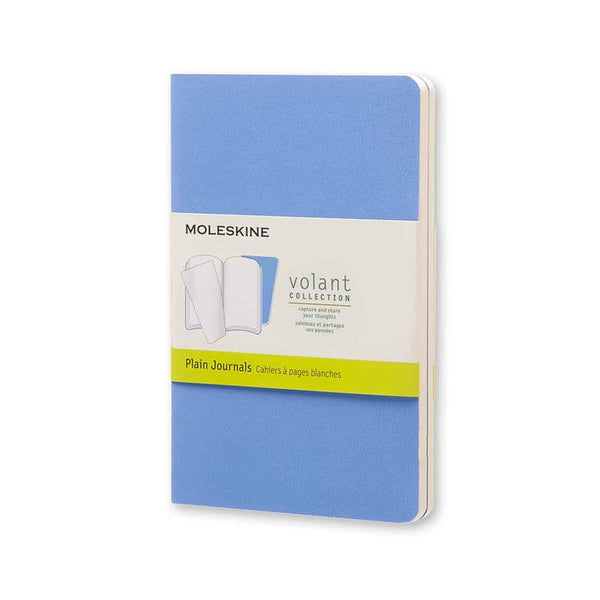 moleskine journal volant pocket plain powder blue - pack of 2