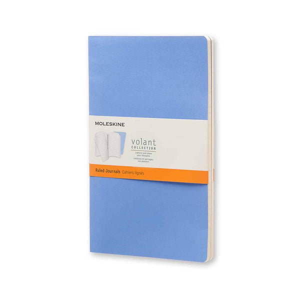 moleskine journal volant large ruled powder blue - pack of 2