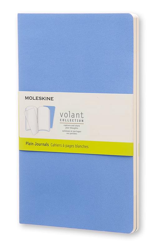 moleskine journal volant large plain powder blue