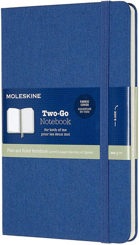 moleskine notebook two-go medium ruled/plain
